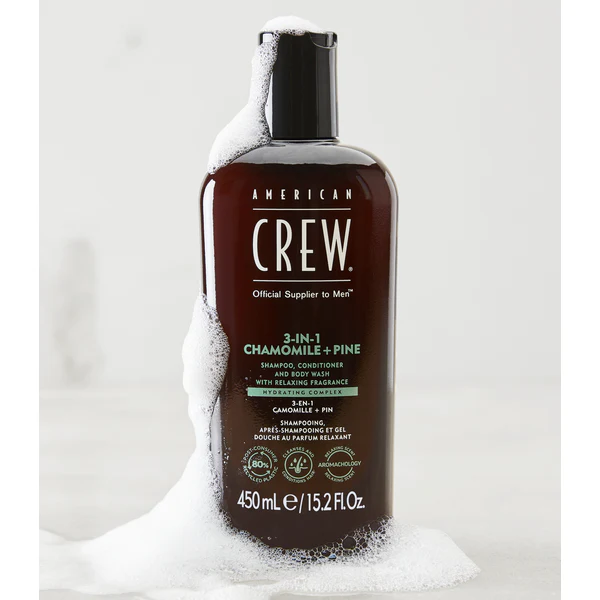 American Crew 3-In-1 Relaxing Chamomile + Pine 450ml - Image 4
