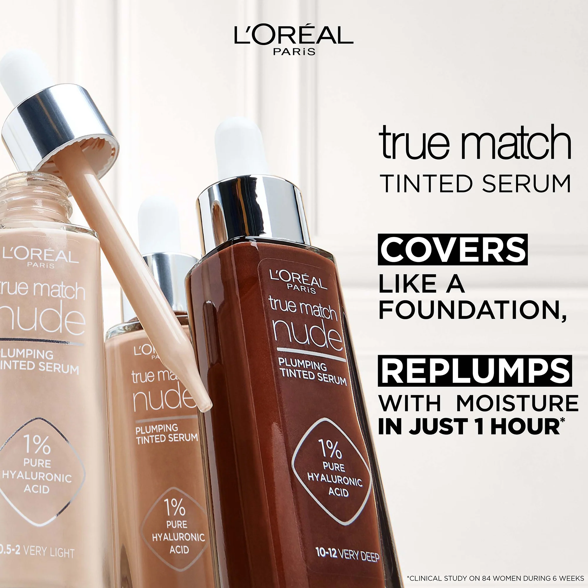 L'Oréal Paris True Match Nude Plumping Tinted Serum (Various Shades) - Image 8
