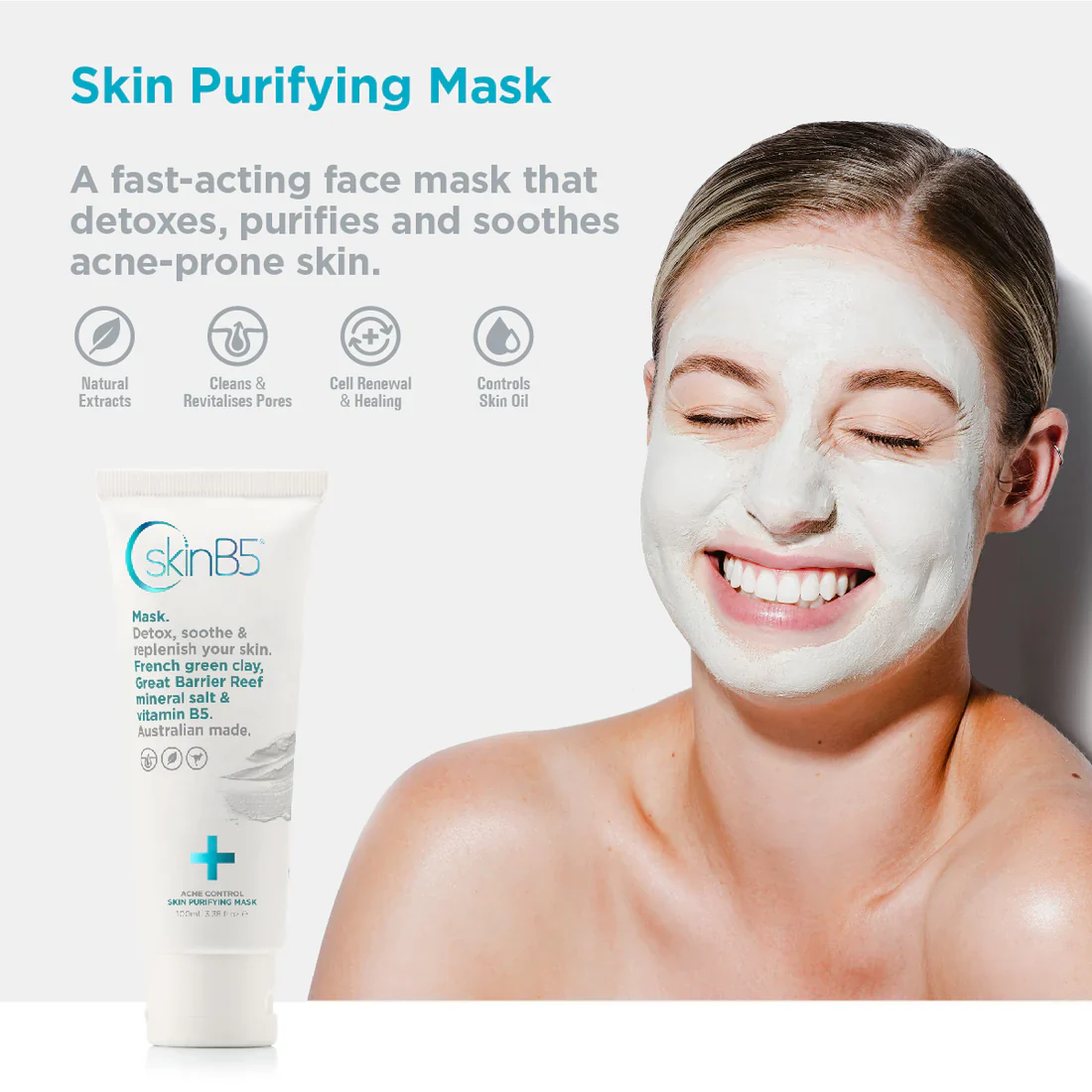 SkinB5 Acne Control Skin Purifying Mask 100g - Image 3