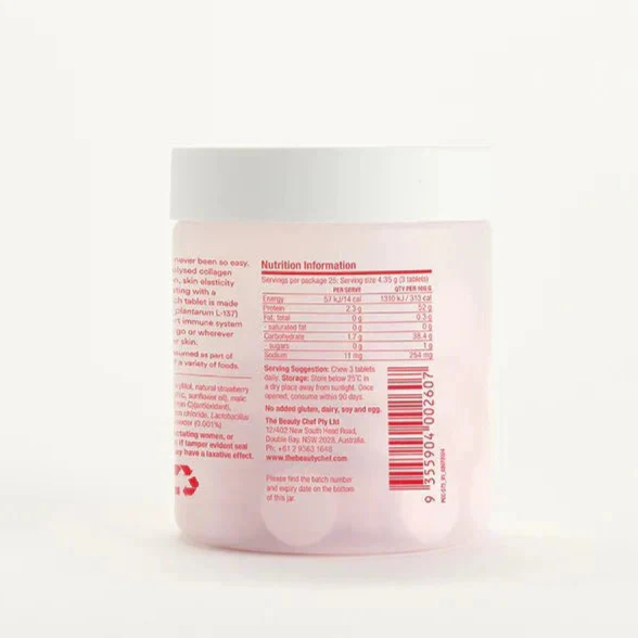The Beauty Chef PLUMPERS Collagen Chewables Strawberry 90g - Image 2