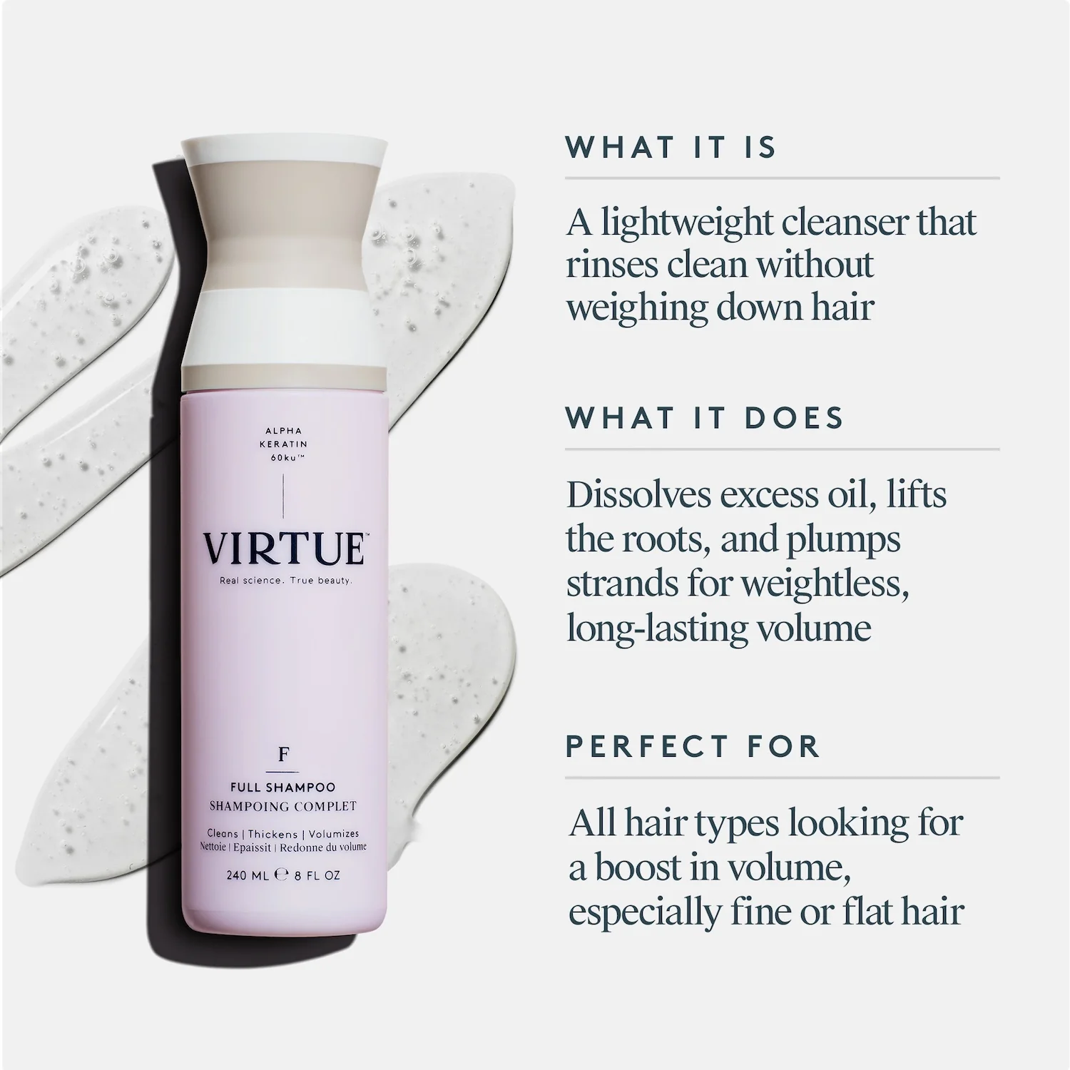Virtue Full Shampoo 240ml - Image 12